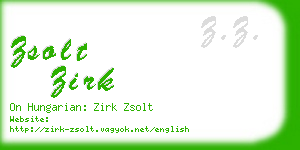 zsolt zirk business card